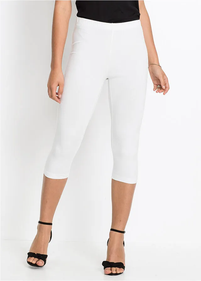 PACK DE 2 LEGGINGS CROPPED BLANCONEGRO