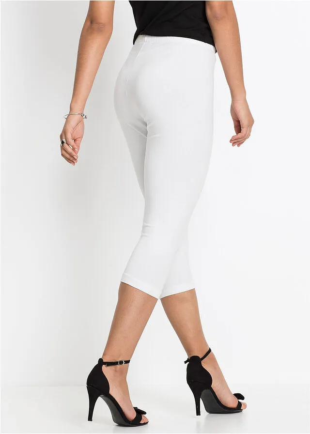 PACK DE 2 LEGGINGS CROPPED BLANCONEGRO