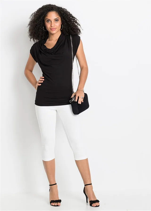 PACK DE 2 LEGGINGS CROPPED BLANCONEGRO