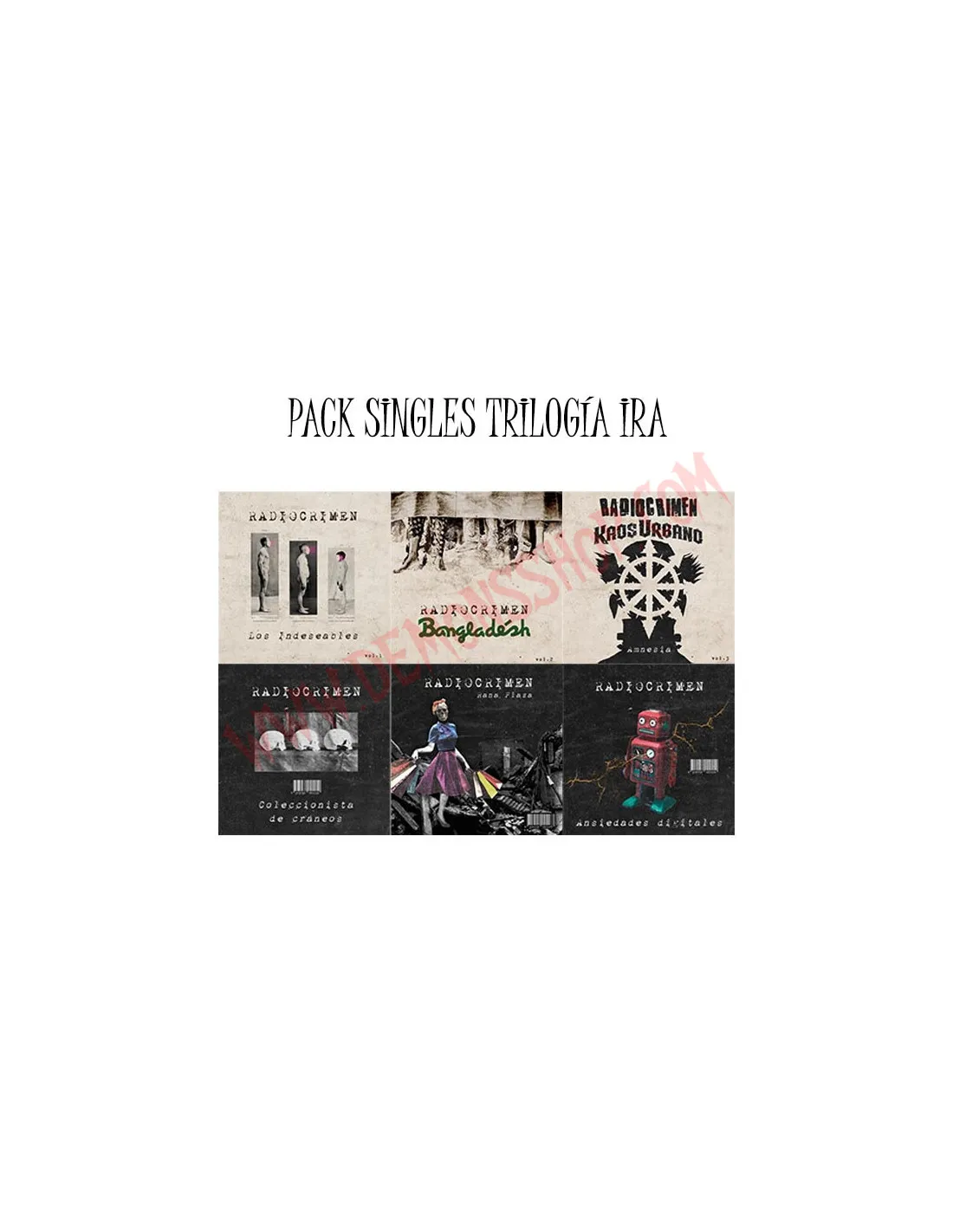 PACK VINILO SINGLE RADIOCRIMEN  TRILOGIA IRA
