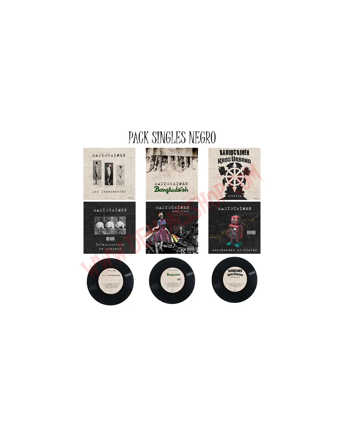 PACK VINILO SINGLE RADIOCRIMEN  TRILOGIA IRA