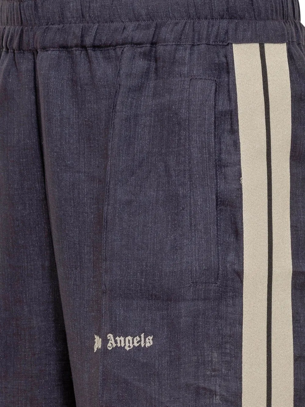 PALM ANGELS Linen Track Logo Pants