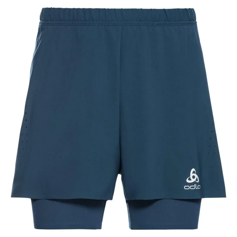 Pantalones cortos de running para hombre Odlo 2 En 1 Zeroweight (Blue Wing Teal)