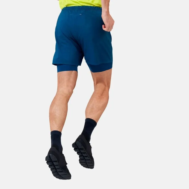 Pantalones cortos de running para hombre Odlo 2 En 1 Zeroweight (Blue Wing Teal)
