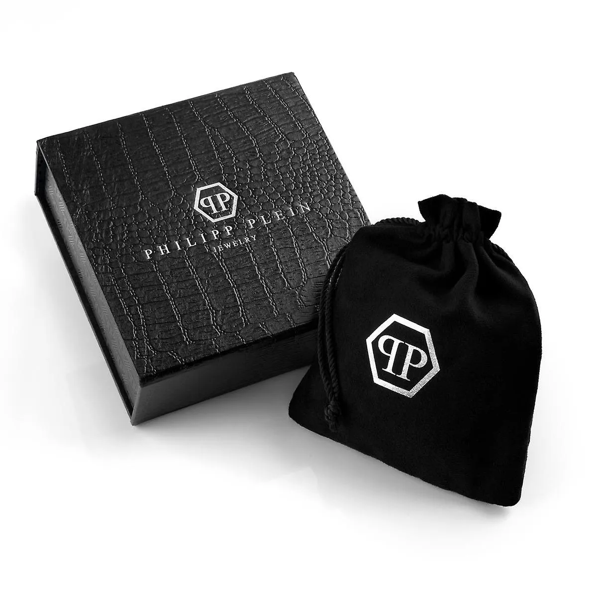 Philipp Plein Damen Ohrringe Ohrhänger Edelstahl silber SLIDING $KULL PJ3EA02EU