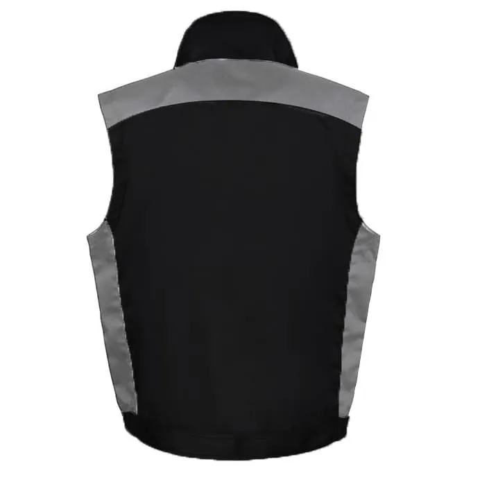 RESULT RS317  BODYWARMER DE TRAVAIL LITE  BLACK / GREY / ORANGE