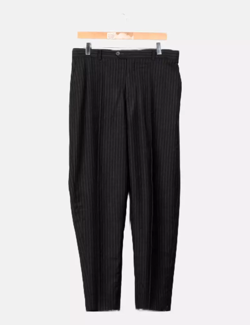 SACOOR Conjunto negro raya diplomática