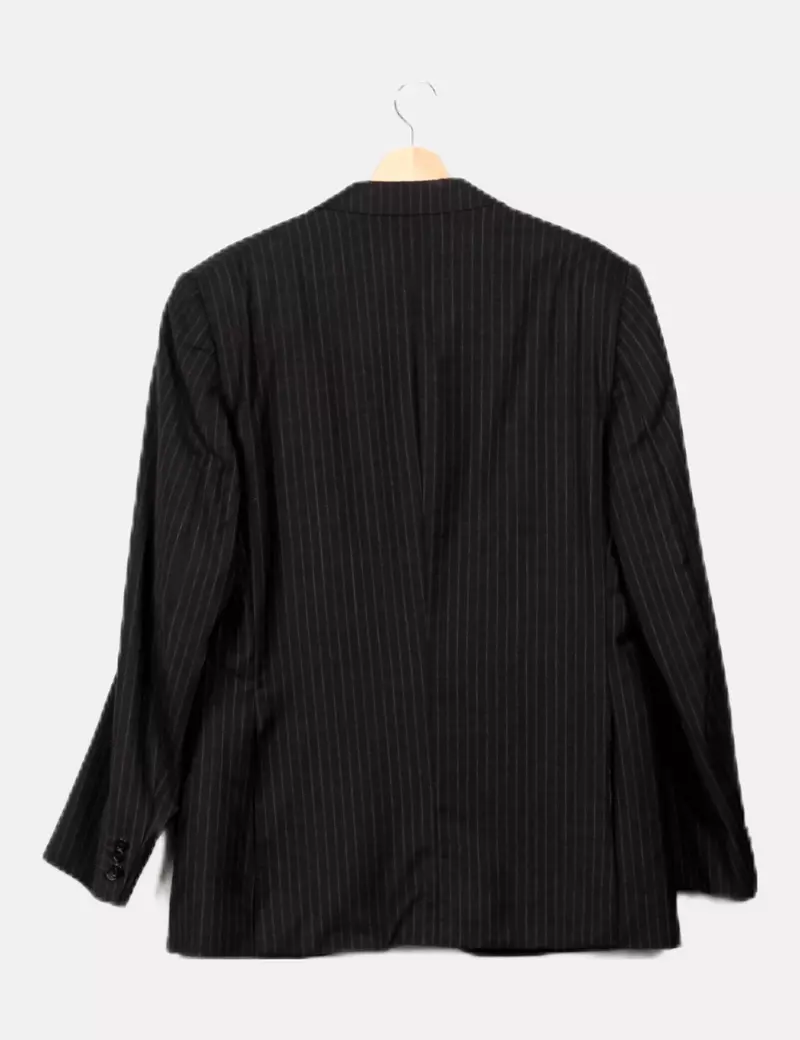 SACOOR Conjunto negro raya diplomática