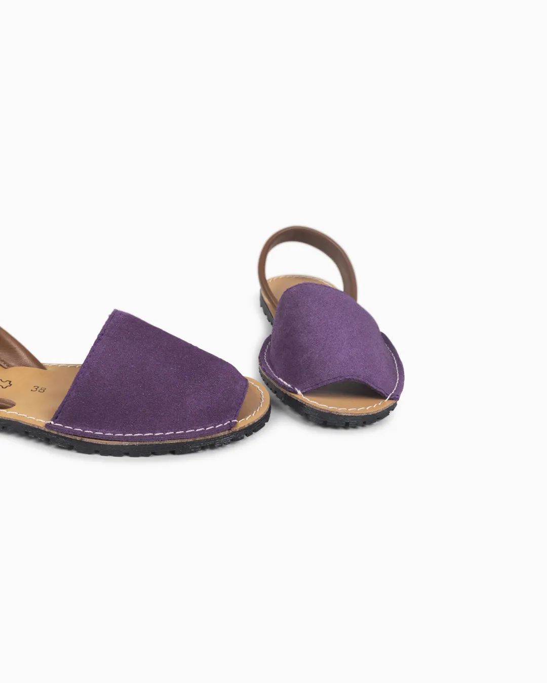 Sandalia Menorquina Ante Lavanda