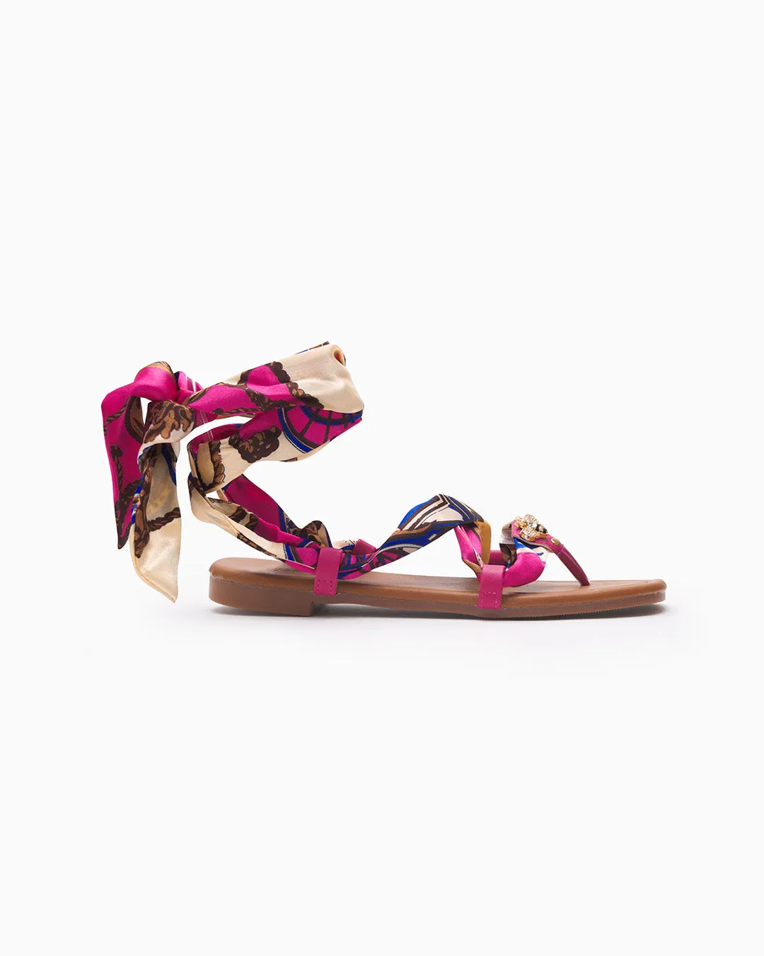 Sandalia Plana Aloy Fucsia