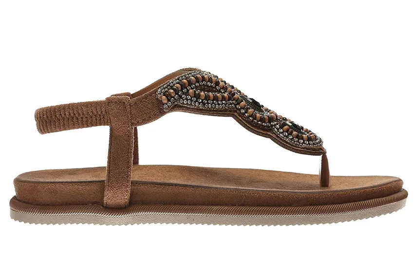SANDALIA PLANA ANNIE CAMEL