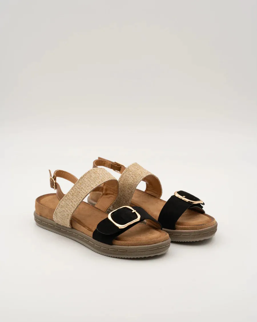 SANDALIA PLANA PAULA BLACK