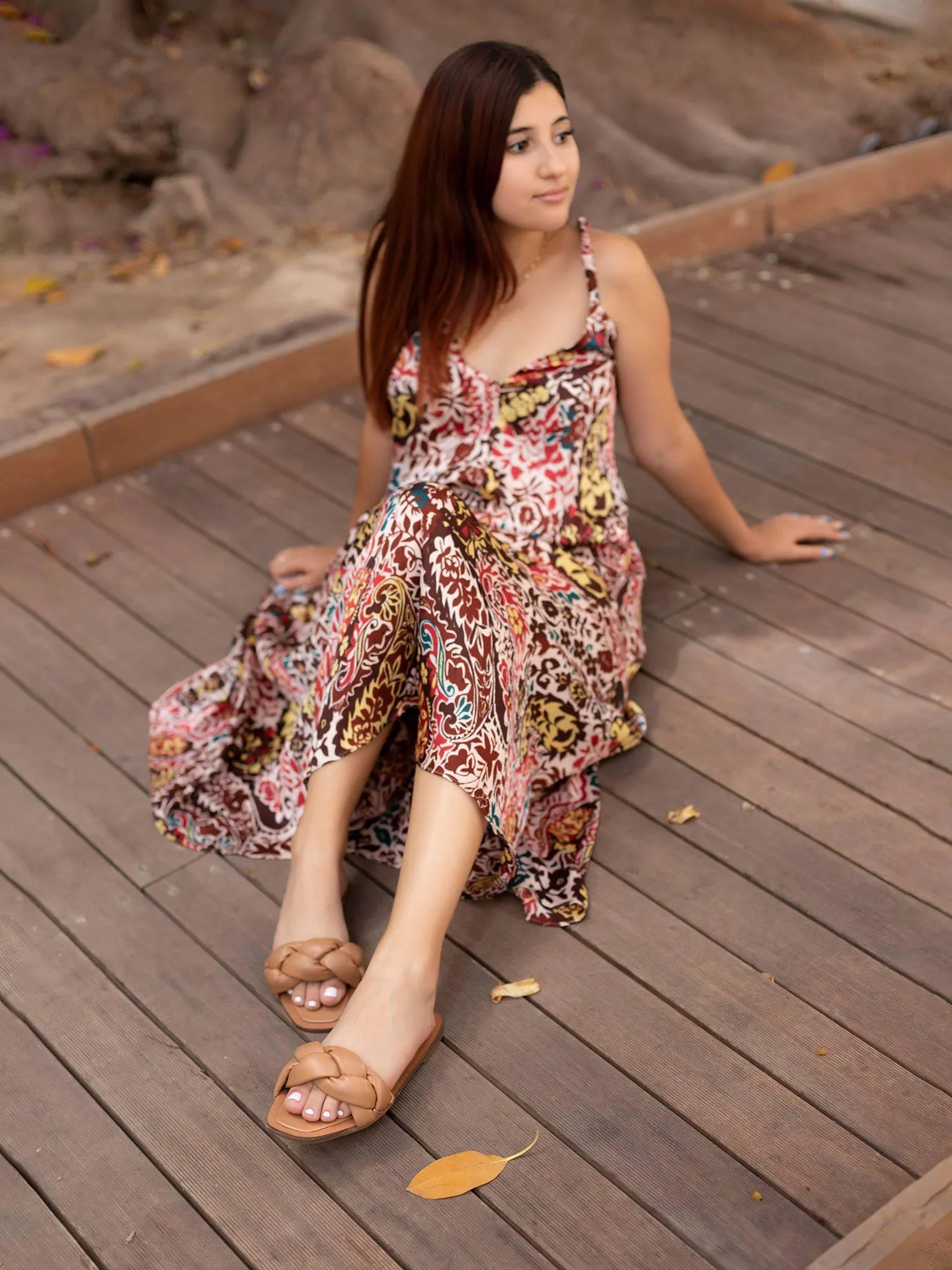 Sandalia Trenzada Camel