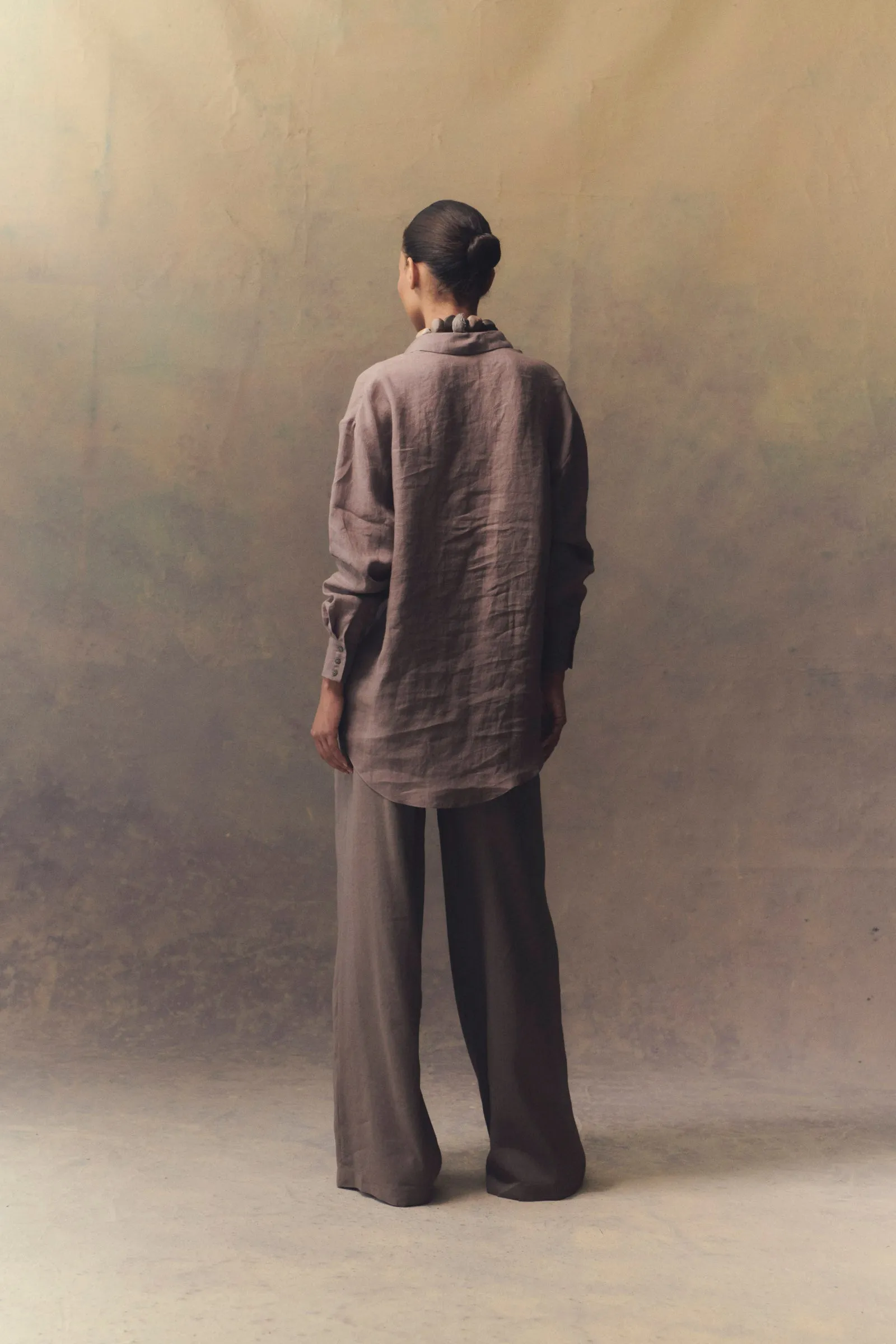 She, lavender pants