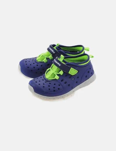 Skechers Zapato perforado azul marino