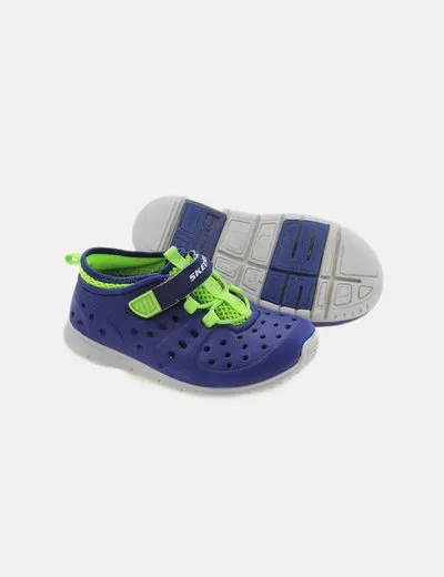 Skechers Zapato perforado azul marino