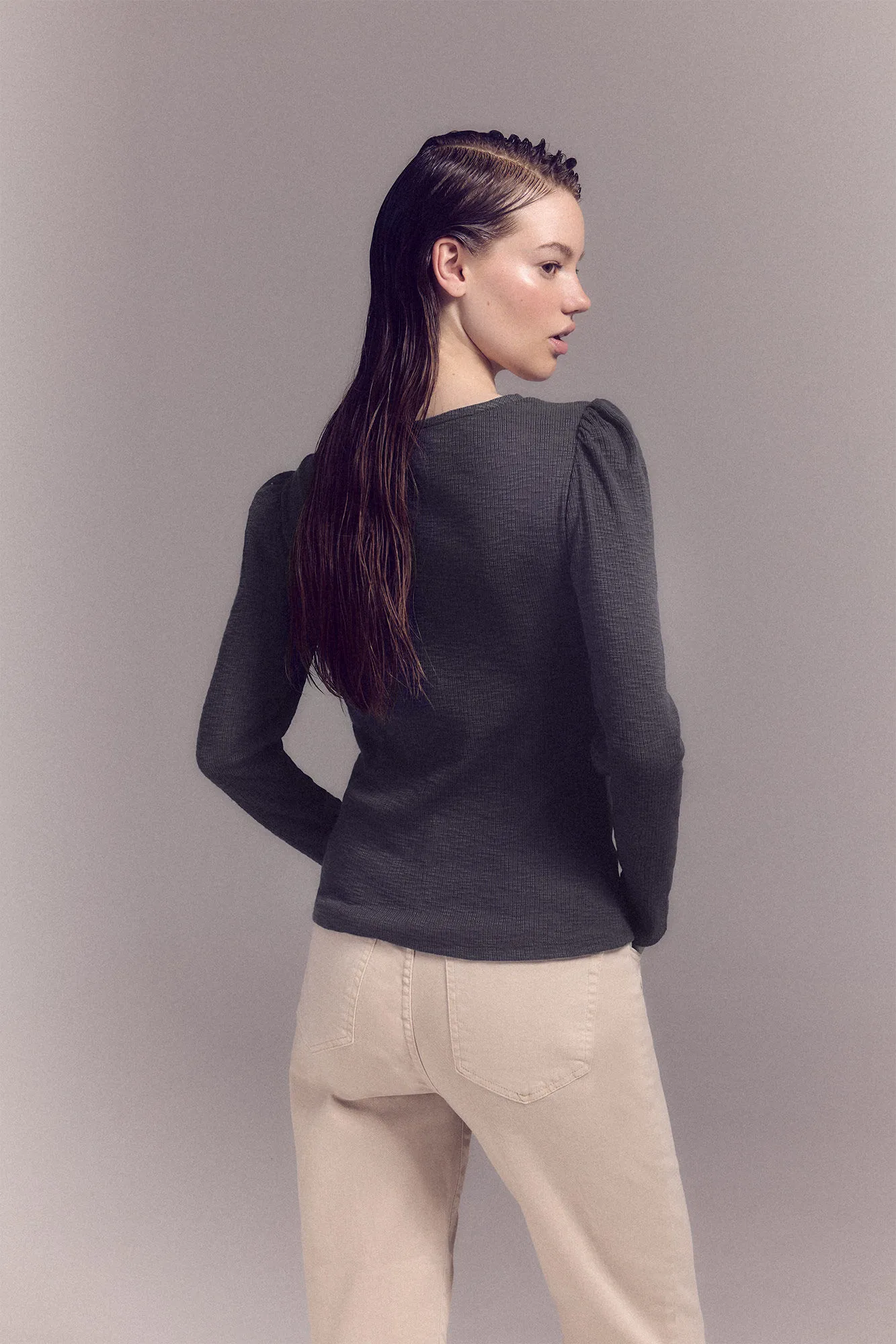 Slowlove Top con escote de blonda