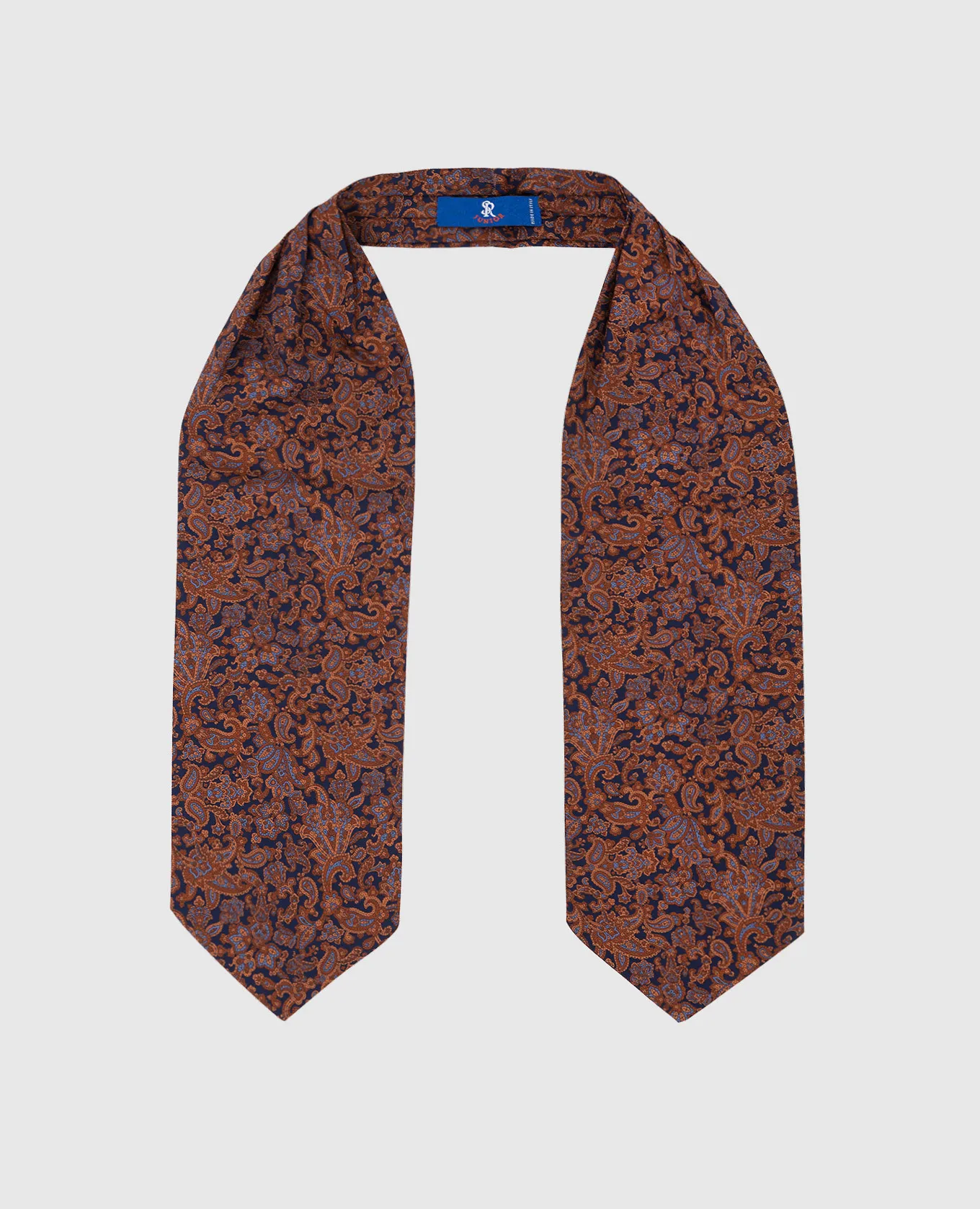 Stefano Ricci Children's light brown patterned silk ascot tie