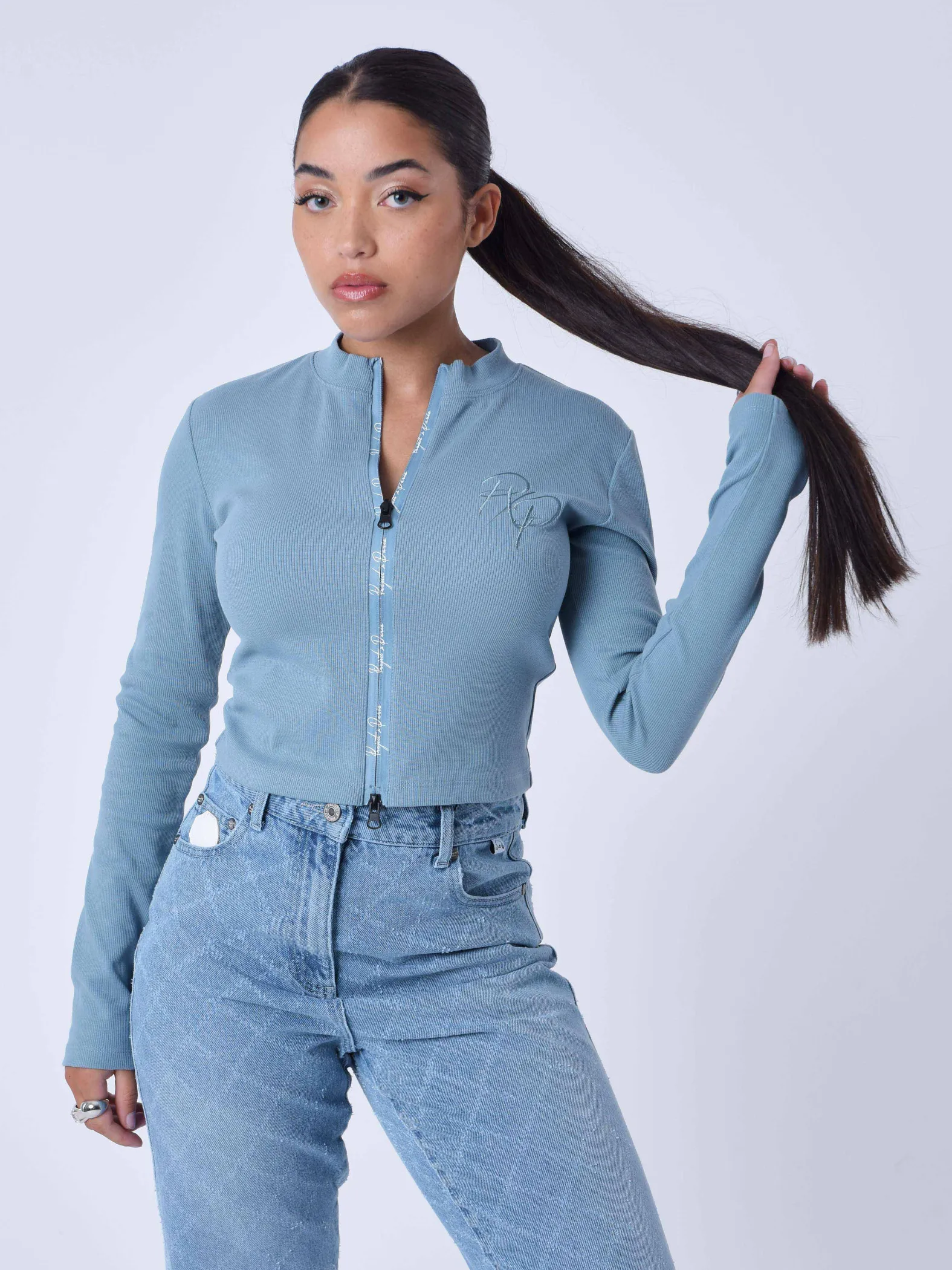 Sudadera de cuello alto con cremallera