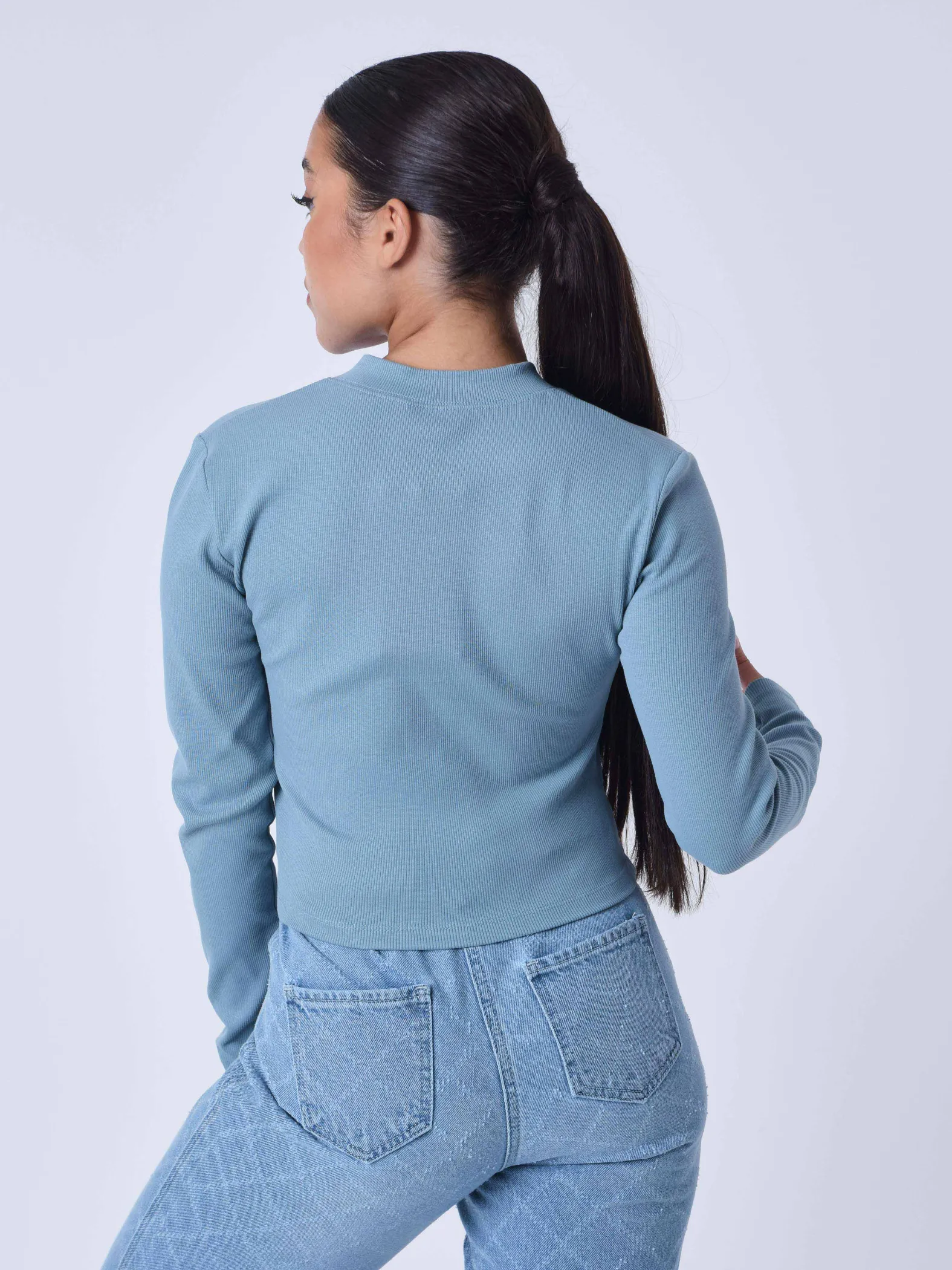 Sudadera de cuello alto con cremallera