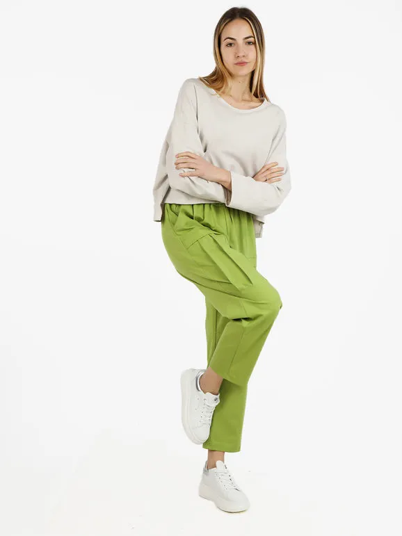 Sun Sun Camiseta cropped de mujer con bolsillo.