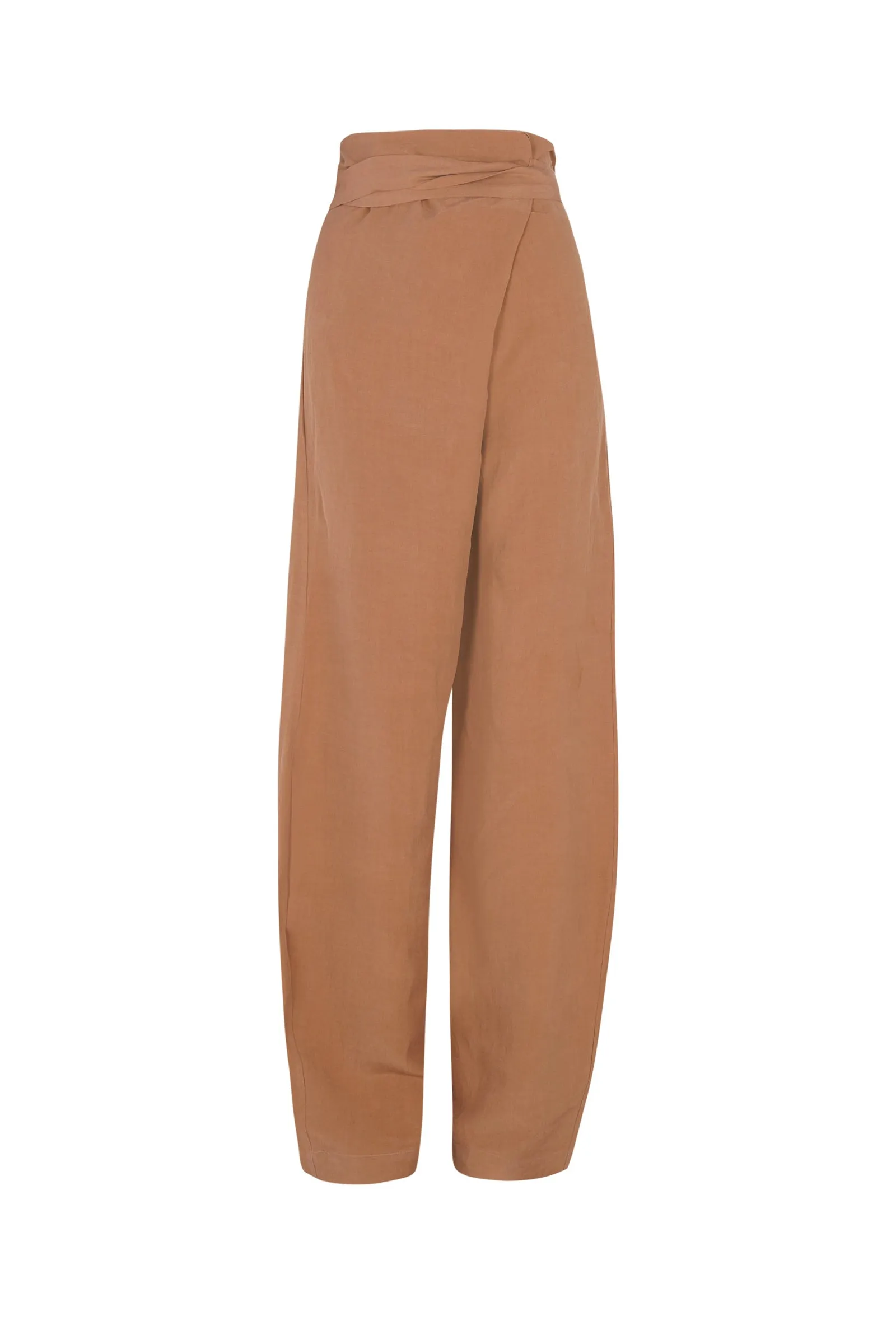 Tanami, terracotta linen and silk pants