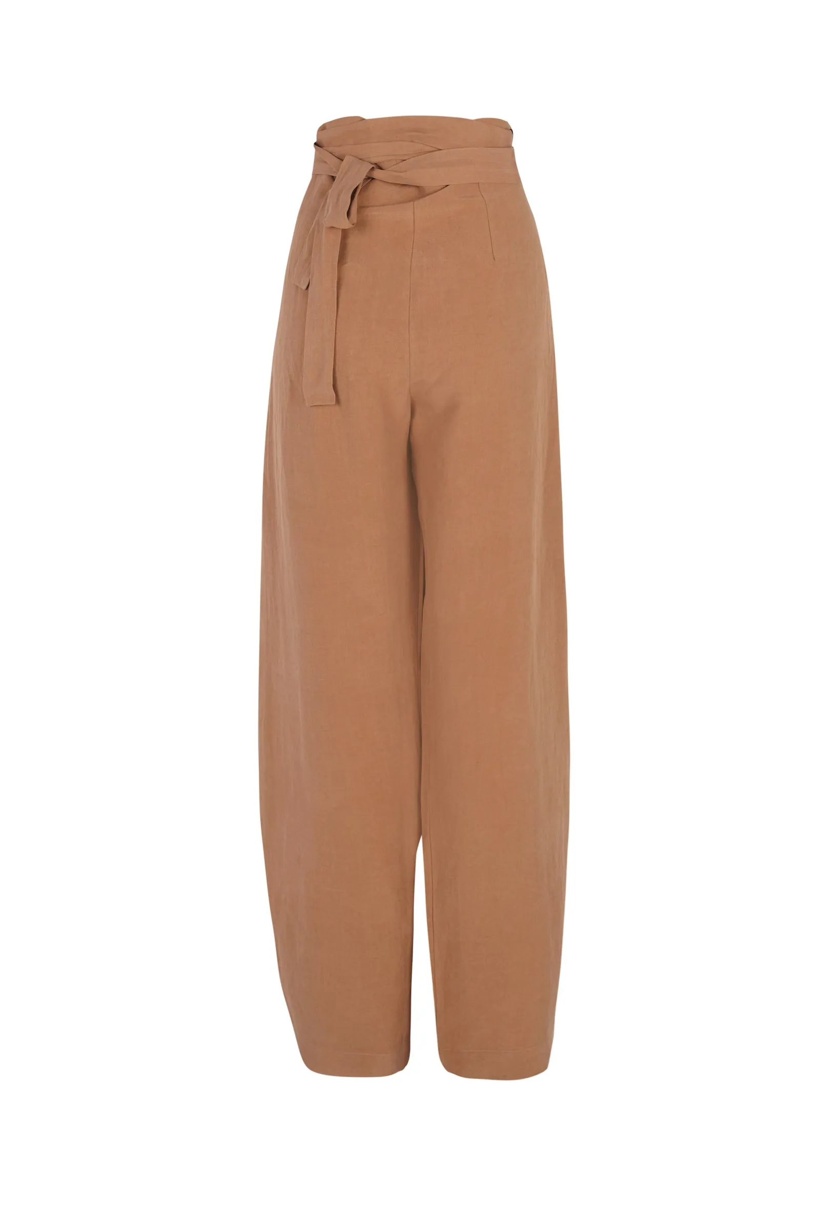 Tanami, terracotta linen and silk pants