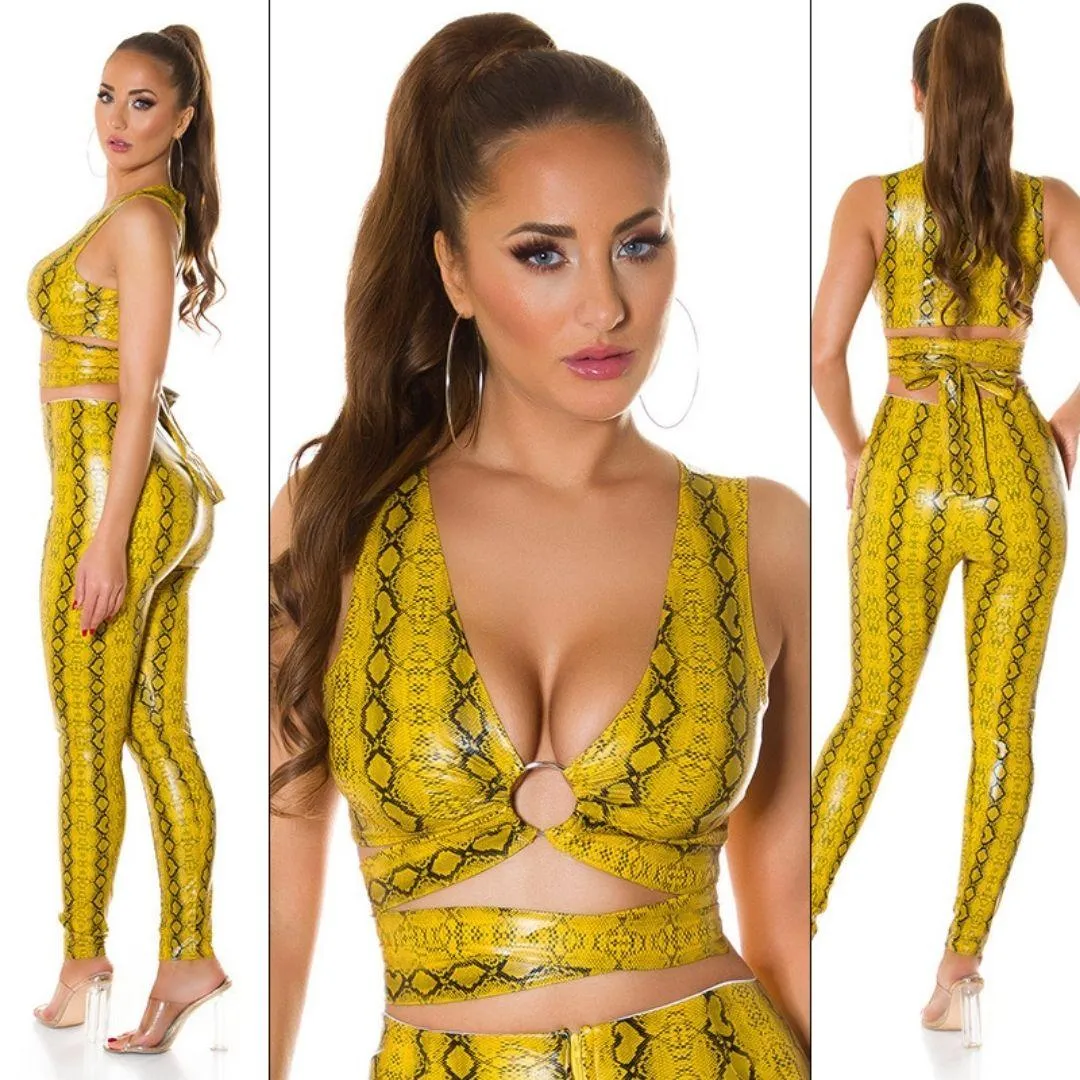Top serpiente polipiel Amarillo 