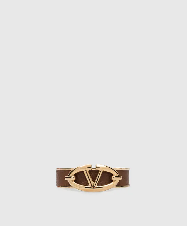 Valentino VLogo Signature metal bracelet in brown