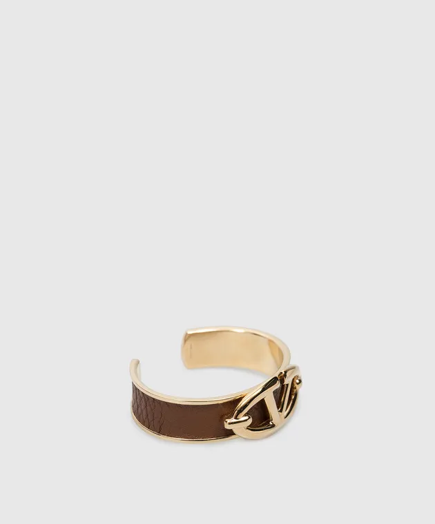 Valentino VLogo Signature metal bracelet in brown