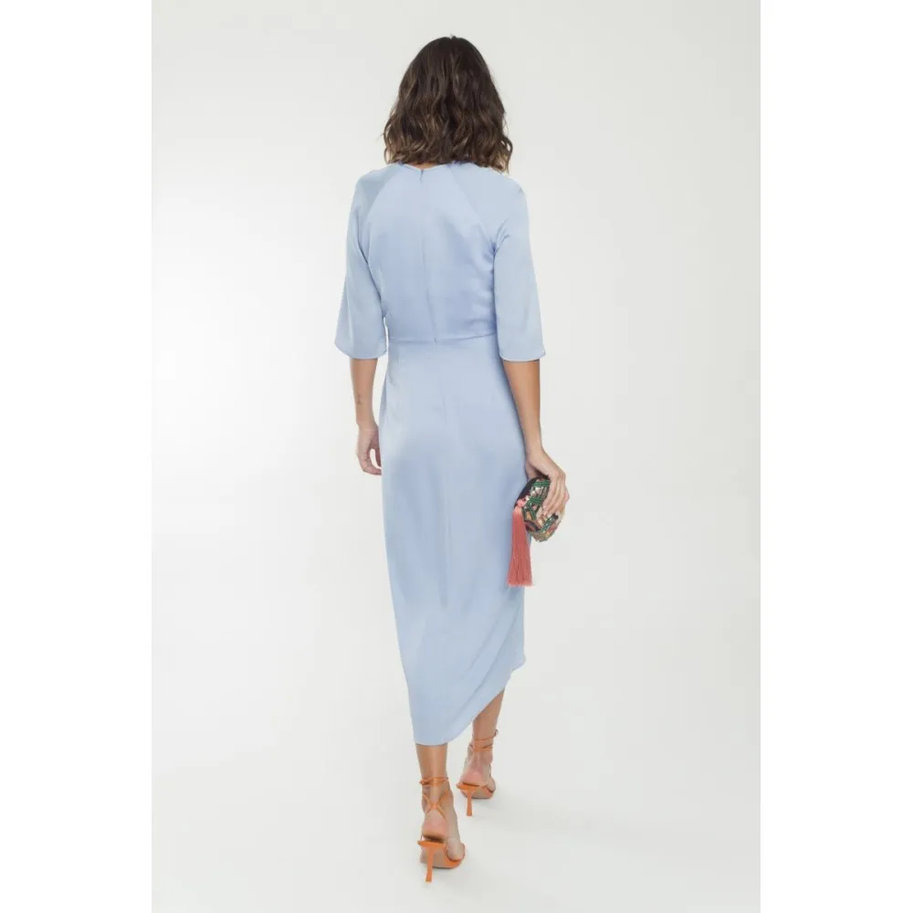 Vestido ALBA CONDE celeste nudo