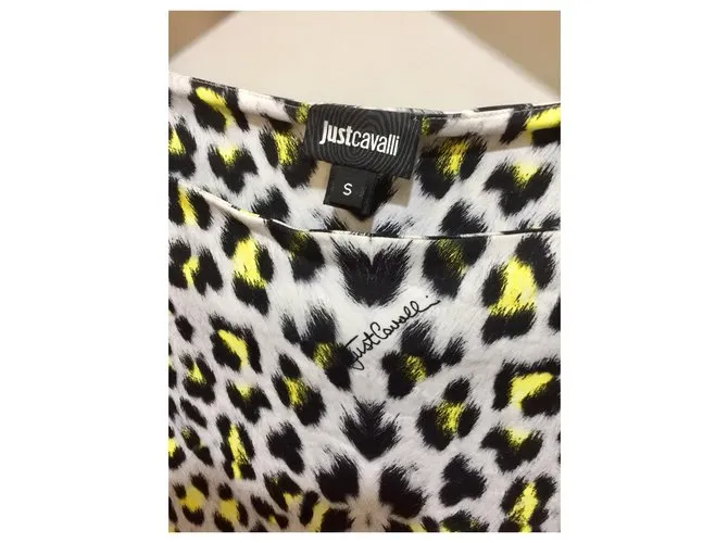 Vestido con estampado de la firma Just Cavalli Multicolor Estampado de leopardo 
