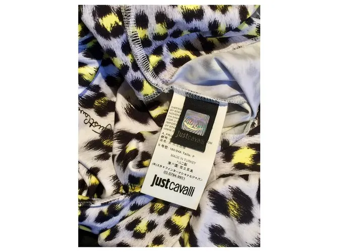 Vestido con estampado de la firma Just Cavalli Multicolor Estampado de leopardo 
