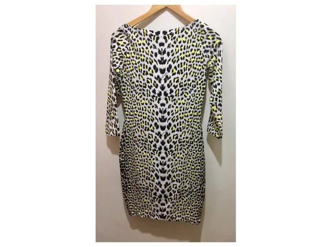 Vestido con estampado de la firma Just Cavalli Multicolor Estampado de leopardo 