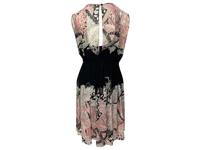 Vestido estampado Georgette Marlow de Jonathan Saunders Impresión de pitón 