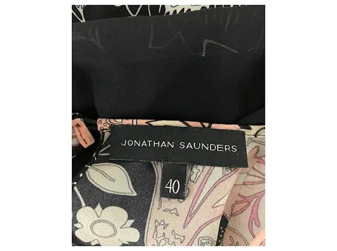 Vestido estampado Georgette Marlow de Jonathan Saunders Impresión de pitón 