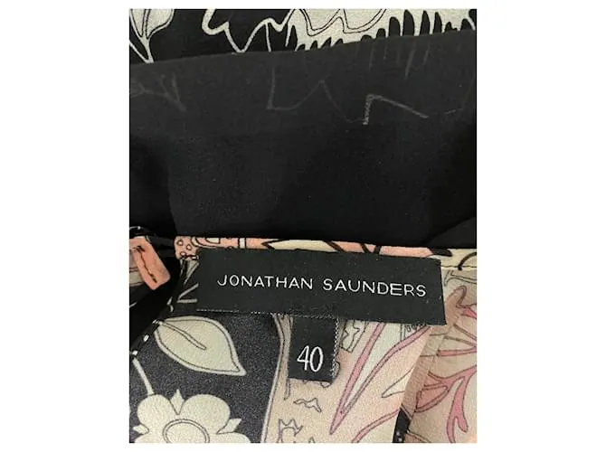 Vestido estampado Georgette Marlow de Jonathan Saunders Impresión de pitón 