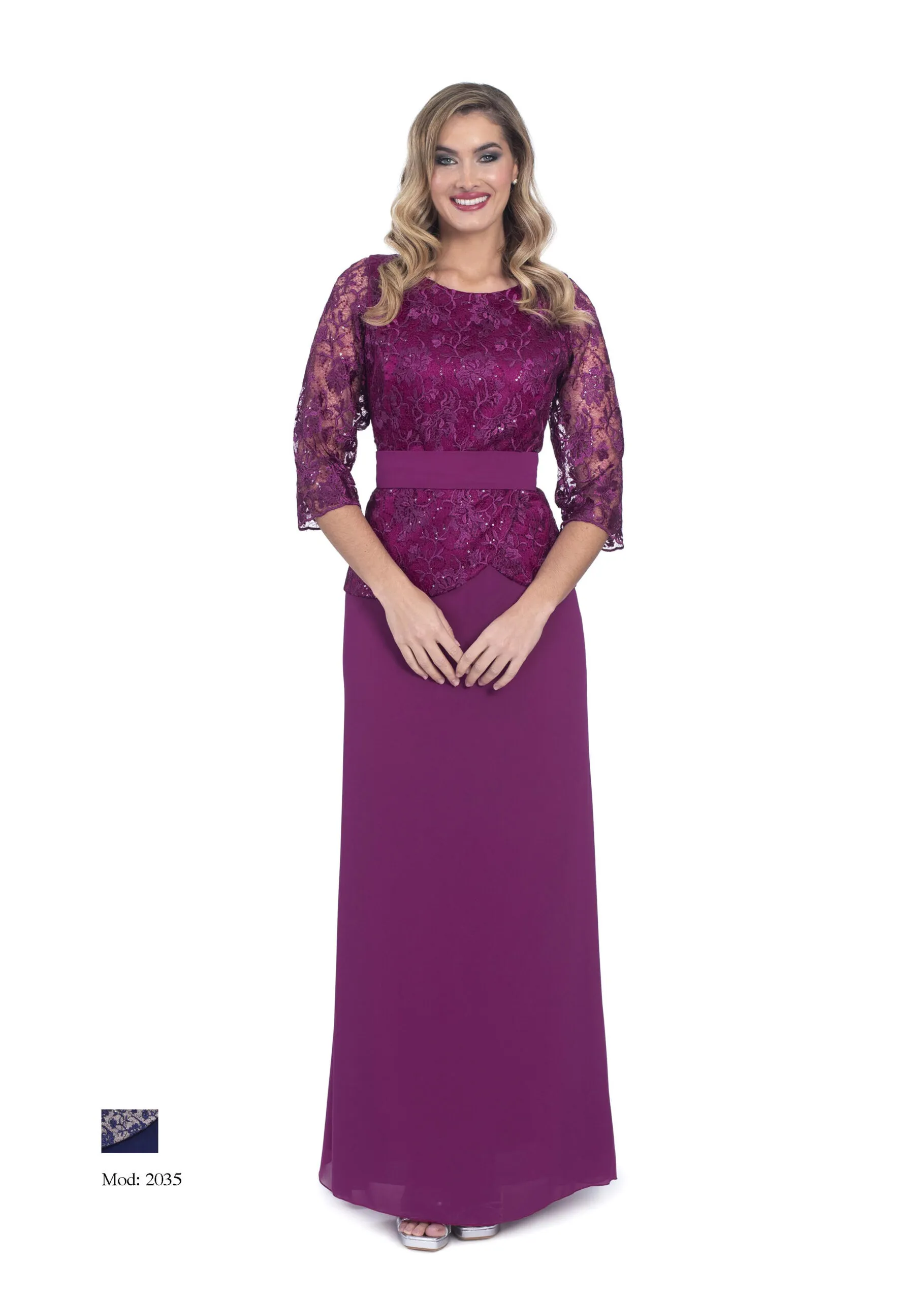 Vestido largo buganvilla