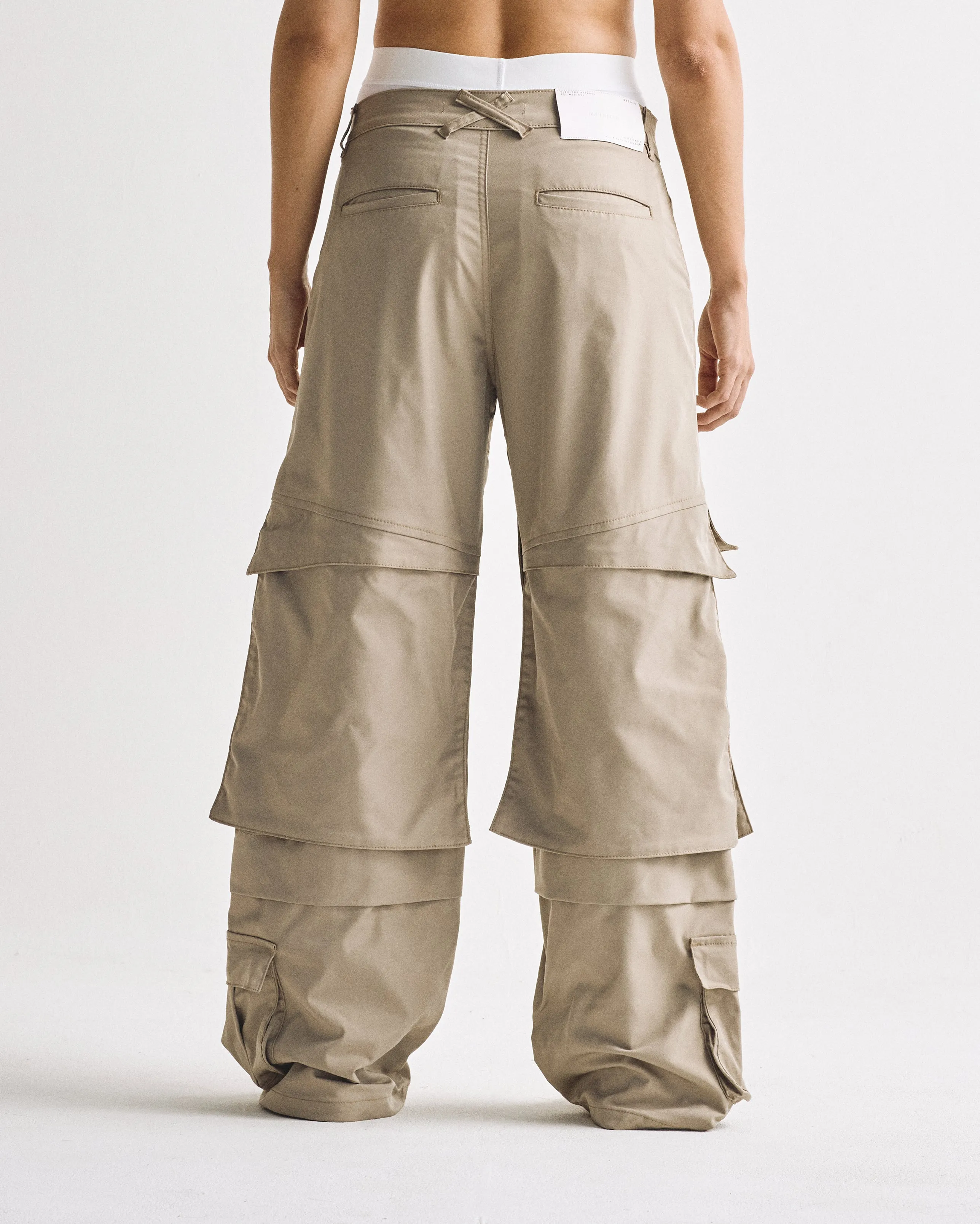 W Basics Multipocket Cargo Pants Cream