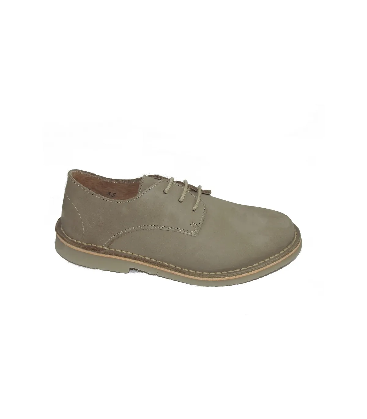 Zapato nobuck beige tostado Atxa